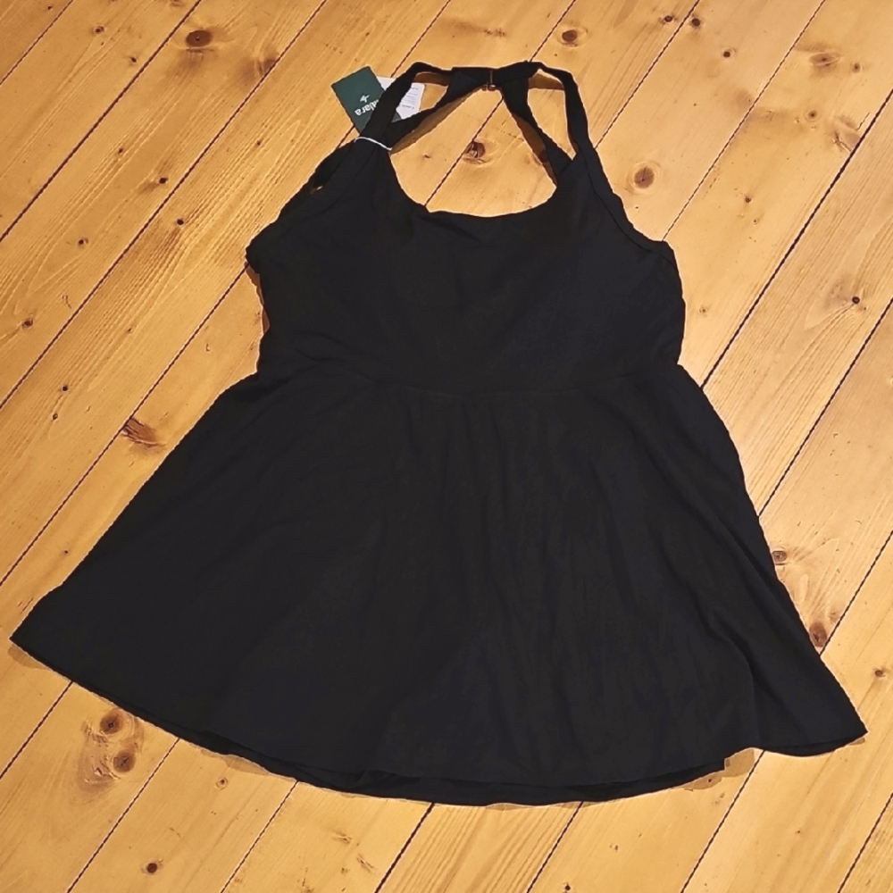 Elegant Black HALARA Women's Dress With Built in Shorts.